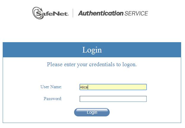 For this integration, the SafeNet GrIDsure token is configured for authentication with the SAS solution. NOTE: While running the solution, if any Java or Security warning is shown, click Allow. 1.