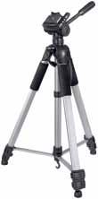 Tripod Star Pro 58 59 - For photography and video - 3-section tripod leg (2x extendible) - 3-way head with quick-release attachment and spirit level - With crank for continuous height adjustment of