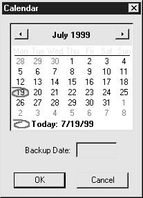 Chapter 06: Implementing ActiveX Controls We ll emulate this by adding a couple of controls to our Calendar application s dialog box to display the currently selected backup date.