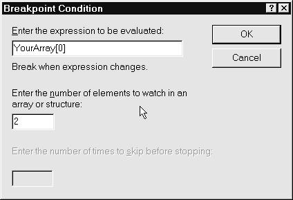 Chapter 09: Testing and Debugging the Solution Figure 17: The Breakpoint Condition dialog box allows you to set a breakpoint based on a condition The Data tab in the Breakpoints