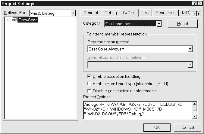 Chapter 11: Maintaining and Supporting an Application Figure 6: Enable C++ exception handling from the Project Settings dialog box Now that we have enabled exception handling, let s look at how to