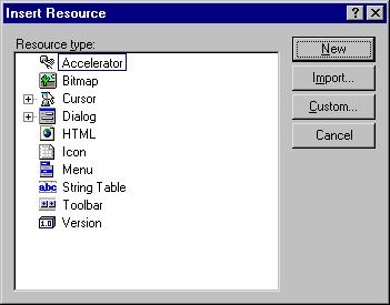 Chapter 04: The User Interface invoke its resource editor. Right-clicking a resource displays a context menu that allows you to insert new resources.