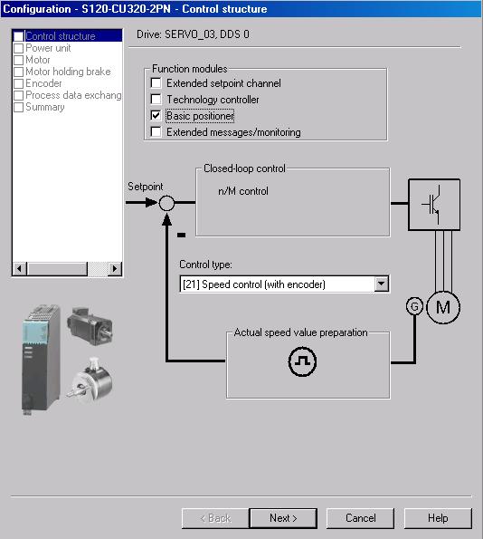 Open SERVO_03 with a double click Start the configuration wizard with