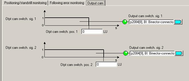 6-7 Two cam positions can be set under the "Cams" tab. Fig.