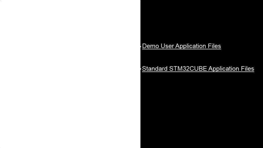 UM04 Figure 3: Demo application folder STEVAL-WESU Firmware The demo application files include all the functions to support the ST WeSU mobile app: algorithms.