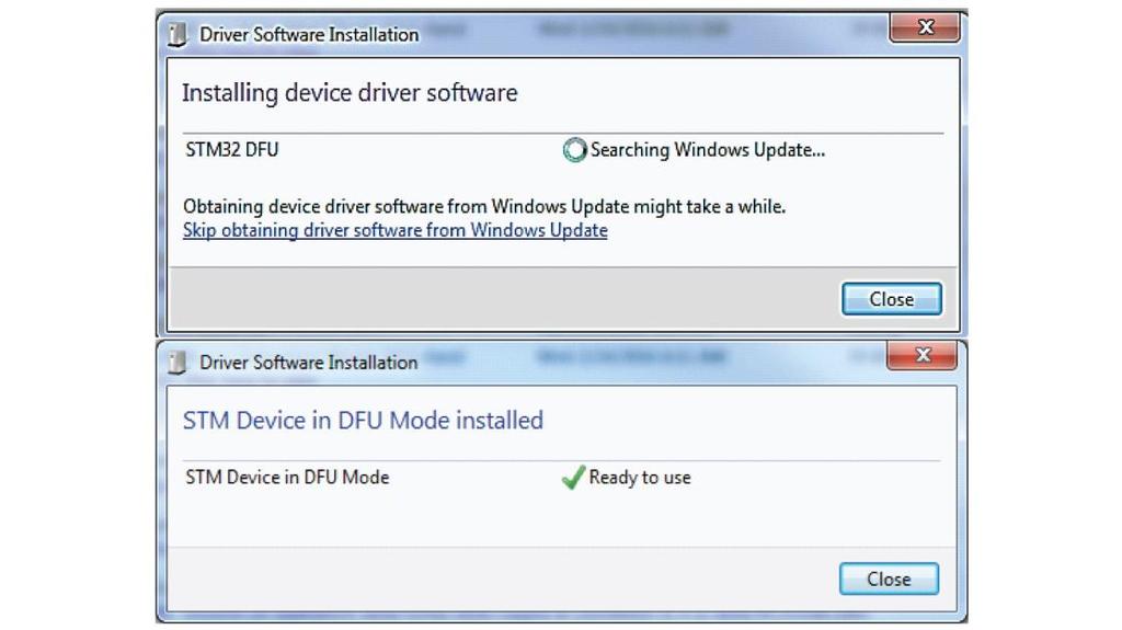 UM04 Factory settings restore and firmware upgrade Figure 63: DFU Driver installation Now run the