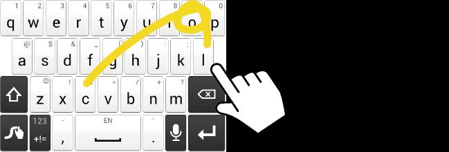 Tip: For tips on using Swype, touch and hold the Swype key and then touch Help > How to Swype.