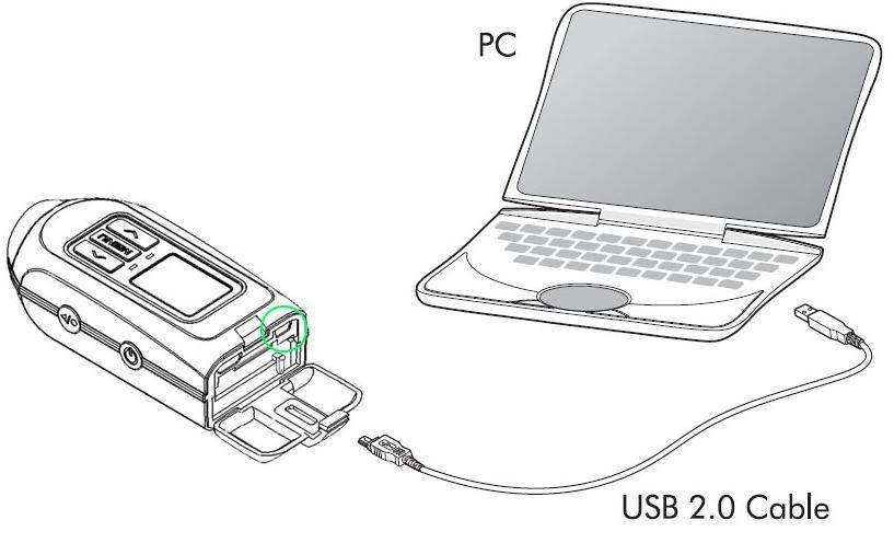Basic Operation 18 D, Connect with Computer Connect HD119 to PC thru the provided USB cable for