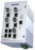 JetNet 6059G / 6059G-w 9-port Gigabit 4 Gigabit copper ports, 5 Gigabit copper/sfp combo ports to extend 5G Fiber MSTP 4G MSR < 20ms LLDP & Korenix SFP DDM Modbus/ TCP RoHS 5G Fiber 256 VLANs -25~70