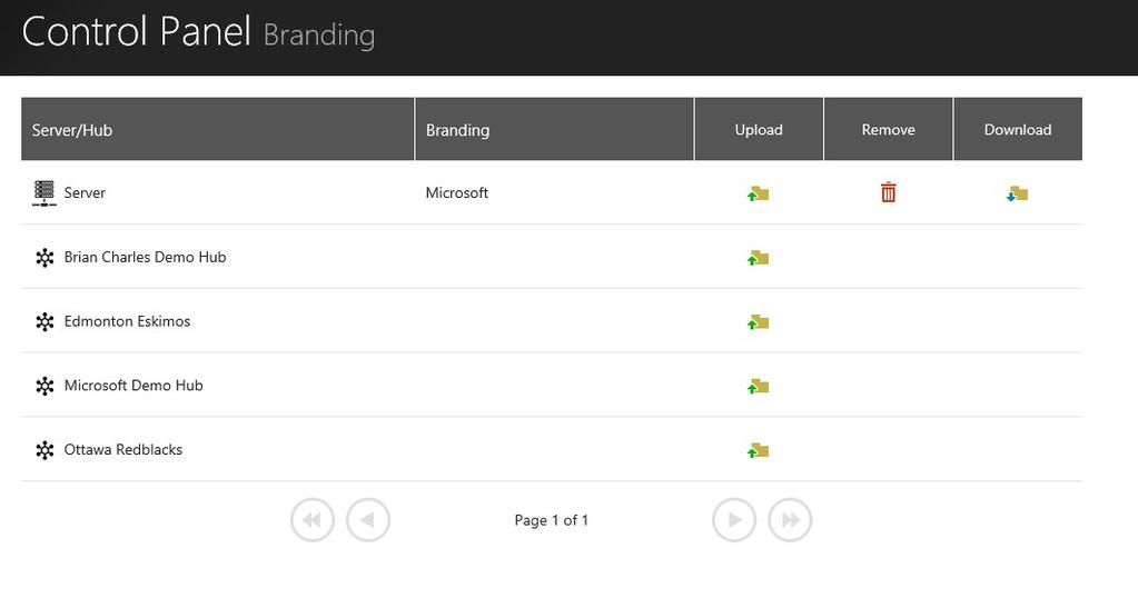 Adding a brand package Use the control panel to import branding You may apply branding to the server and