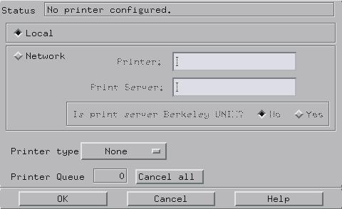 are connecting a local printer, select