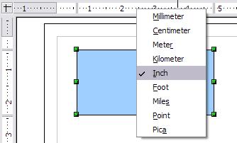 Figure 3: Rulers in a drawing Status bar The Status bar is located at the bottom of the Draw window and includes several Draw-specific fields, as