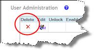 Setting User Access An administrator or supervisor can determine whether a user can log in to the the application by clicking the Enable/Disable box.