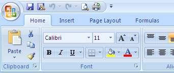 Excel 2007 Office Fluent user interface The primary replacement for menus and toolbars in Office Excel 2007 is the Ribbon.