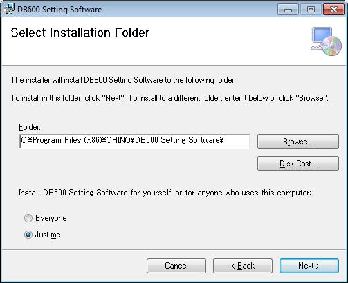 Click [Next] button. (4) Select the Installation Folder.