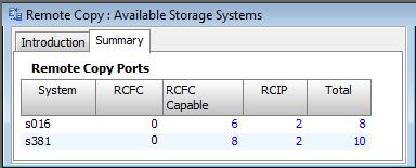 NOTE: A Remote Copy-ready system means that the system has a Remote Copy license, and has Remote Copy over Fibre Channel (RCFC) or Remote Copy over IP (RCIP) ports, but has not yet set up Remote Copy.