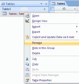 Description to a Table To add a description to a table Open the desired database by clicking the