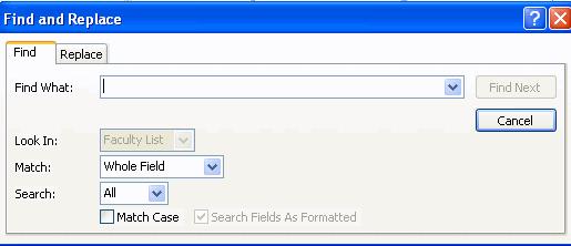 Match Case Check Box Use this check box to specify whether to search by the same upper and lower case letters.