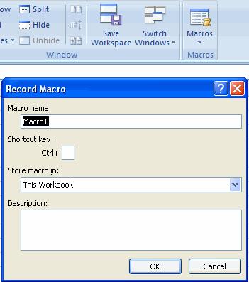 Perform the Macro Click Marcos Click Stop Recording Running a Macro To