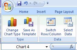 To reverse which data are displayed in the rows and columns: Click the Chart Click the Switch Row/Column