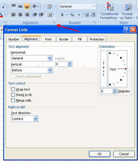 Select the cell or cells that will have the formatting Click the Dialog Box arrow on the Alignment group of the Home tab There are several tabs on this dialog box that allow you to modify properties