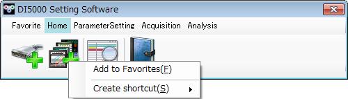 < Flow of adding favorite > Add arbitrary tool button in the menu of [Favorite] by