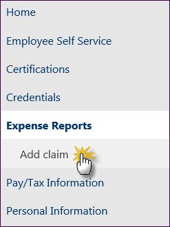 STEP 8. CLICK on the EXPENSE REPORTS panel (see below): STEP 9.