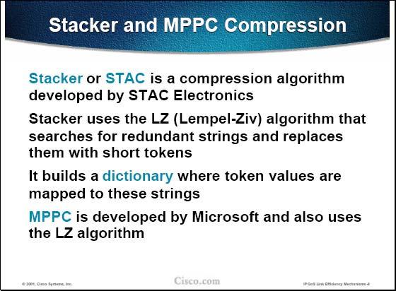 The STAC (or Stacker) algorithm is based on the well-known LZ (Lempel-Ziv) compression algorithm.