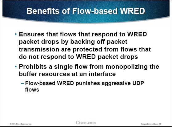 FRED therefore has substantial benefits compared to WRED, as it can also be used in environments that do not exhibit a predominantly TCP-based traffic mix.