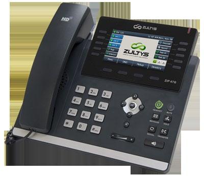 Communicate COLLABORATE ZIP Series Advanced SIP Standard Enterprise IP Phones 47G The ZIP 47G is targeted at the busy