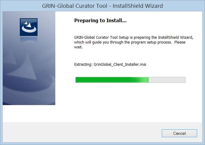 In whichever way you start the GrinGlobal_Client_Installer.