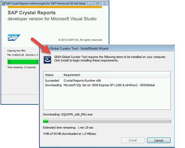 During the initial installation, not only is the CT installed, but also a copy of the Crystal Reports viewer and Microsoft s SQL Server Express both are needed to use the CT.
