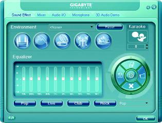 B. Configuring Sound Effect: You may configure an audio environment on the Sound Effect tab. English C.