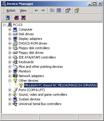 Select [Mitsubishi PC-Based NC MELDASMAGIC64 (HR655A)] below [Other