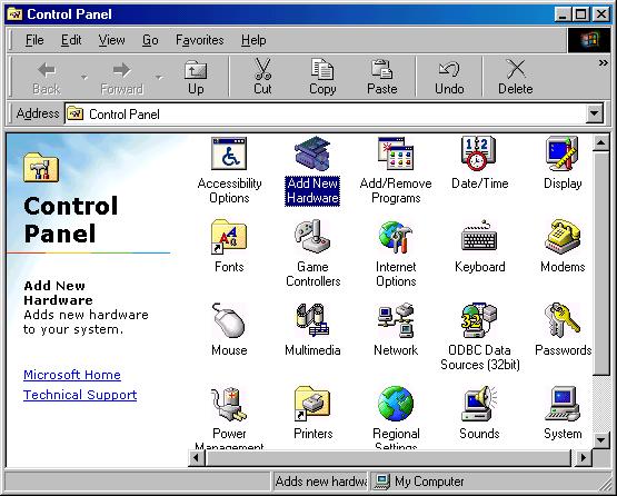 4.3 Setting Up NC Card and Device Driver (ISA Card) 4.3.2 Installing NC System Device Driver for Windows 98 4.3.2.1 Installing NC System Device Driver Install NC System Device Driver according to the procedures below.