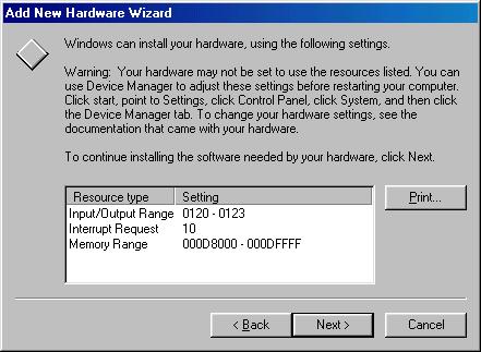 4.3 Setting Up NC Card and Device Driver (ISA Card) (10) A window for selecting the manufacturer and model of the hardware is displayed.