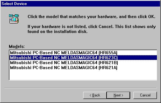 ) When you install NC System Device Driver, be sure to log in Windows NT as Administrator. [Procedures] (1) Insert the floppy disk titled NC System Disk 1 into drive A. (2) Click [Run.