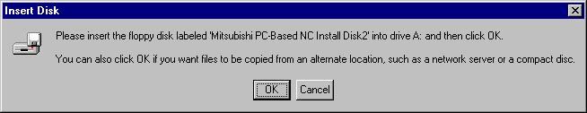 4.3 Setting Up NC Card and Device Driver (ISA Card) (8) Files are copied. A message for indicating to change the disk is displayed while the files are copied.