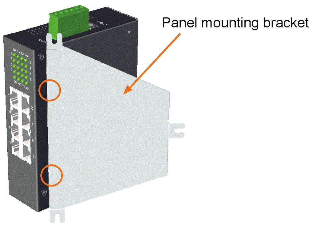 2.4 Panel Mounting The optional panel mounting bracket is