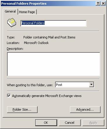 4. In the Create Microsoft Personal Folders dialog box, you can enter a name, select encryption options, and set a password on the.pst file. Click OK. 1.