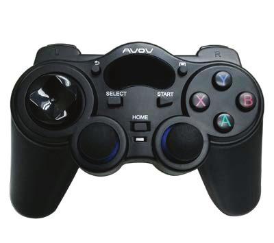 AVOV Gamepad 7 6 2 5 The AVOV Gamepad is included with every purchase of the VIXO 2. 1. POWER SWITCH: The power switch is located at the back of the the Gamepad between the thumbsticks.
