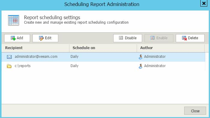 Managing Report Schedules You can create multiple schedules for a report or a report folder.