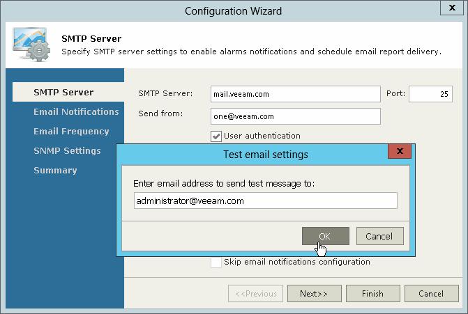 Step 2. Configure Email Notification Settings At the Email Notifications step of the wizard, create a list of recipients to include in the default notification group.