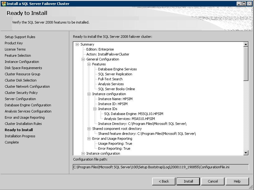 Figure 20: Ready to Install window 29. Click Install.