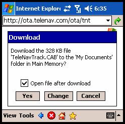 Note: Do not unselect the checkbox in the Download dialog that says Open file after download because TeleNavTrack will not be installed if this checkbox does not remain checked.