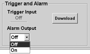 After the setting has been changed, pressing Download button in the Measurement Mode area or on the tool bar starts writing the new configuration indicated on the screen.