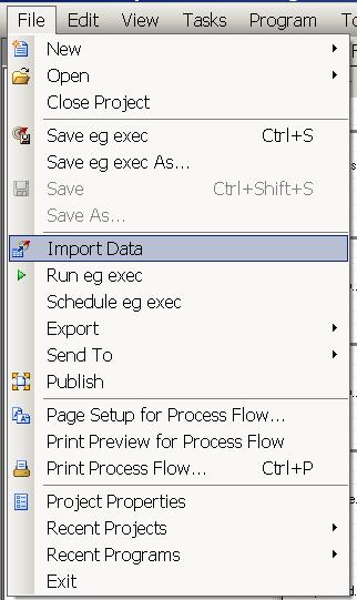 IMPORTING YOUR DATA In order to import your data,