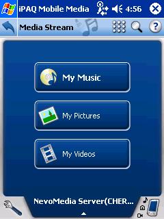Media Stream Use your HP ipaq to select the media server, and then select the content to have it streamed from your PC to your HP ipaq.