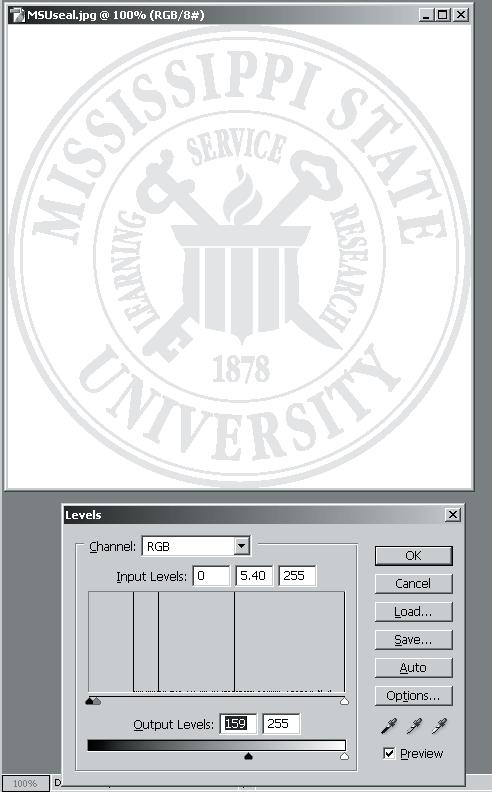 If your page looks too cluttered, students will have a difficult time finding what they need. 1. With Photoshop still open, go to the Temp folder on your desktop and open the image named MSUseal.jpg.