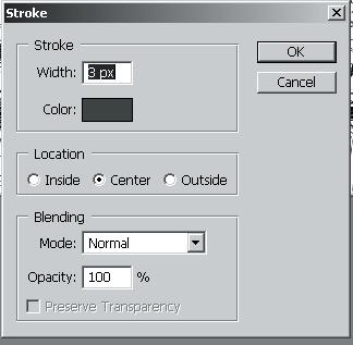 The Stroke dialog box appears.